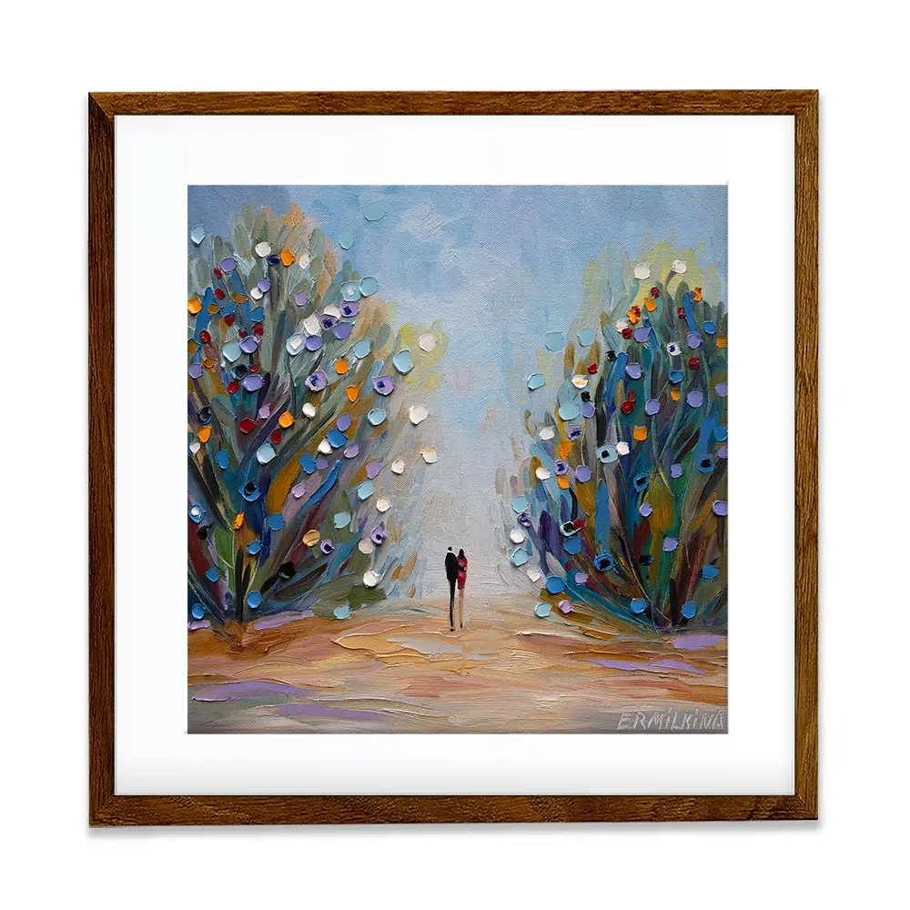 Blooming Garden Square Framed Art Print Blooming Garden Square Framed Art Print wall art product Ekaterina Ermilkina