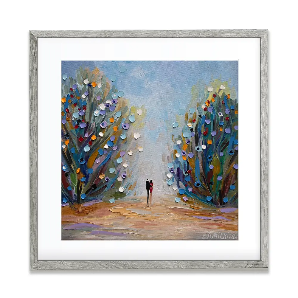 Blooming Garden Square Framed Art Print Blooming Garden Square Framed Art Print wall art product Ekaterina Ermilkina