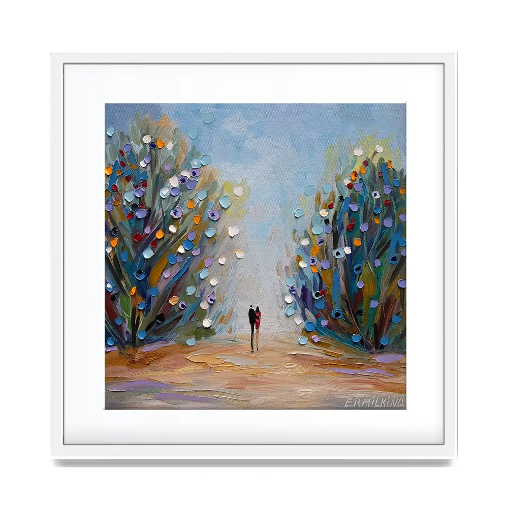 Blooming Garden Square Framed Art Print Blooming Garden Square Framed Art Print wall art product Ekaterina Ermilkina