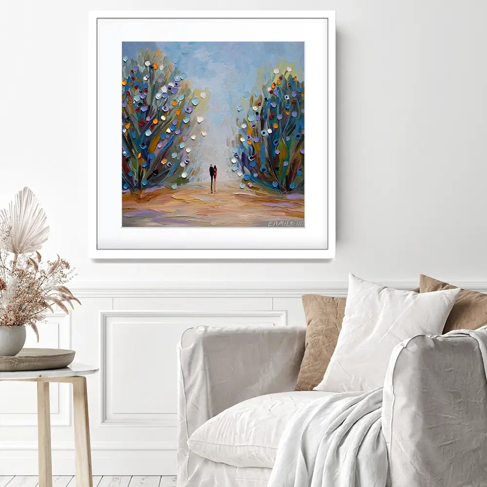 Blooming Garden Square Framed Art Print Blooming Garden Square Framed Art Print wall art product Ekaterina Ermilkina