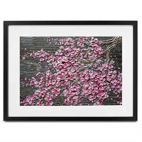 Blooming In The Night Magenta Framed Art Print Blooming In The Night Magenta Framed Art Print wall art product Nada Khatib