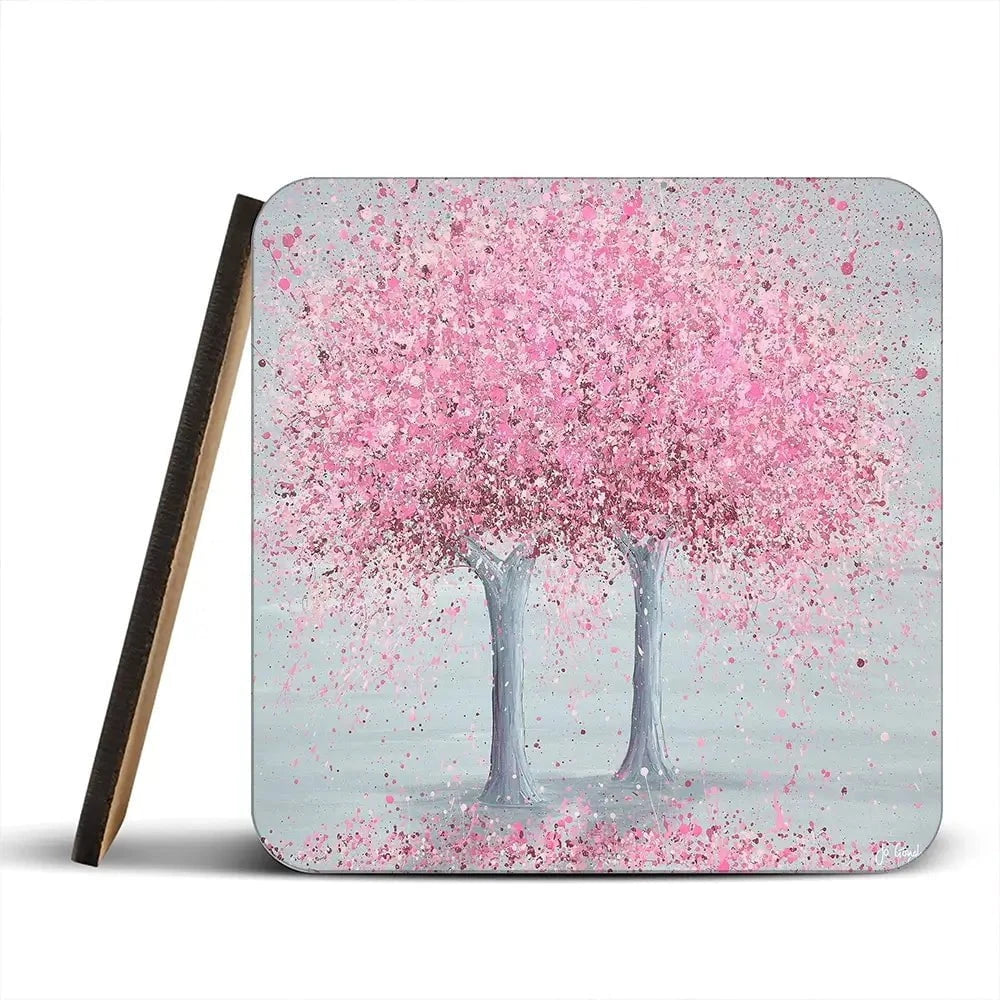 Blooming Love Coaster Set Rainbow Soul Tree Coaster Set | Rainbow Soul Tree Art Coasters wall art product Jo Gough