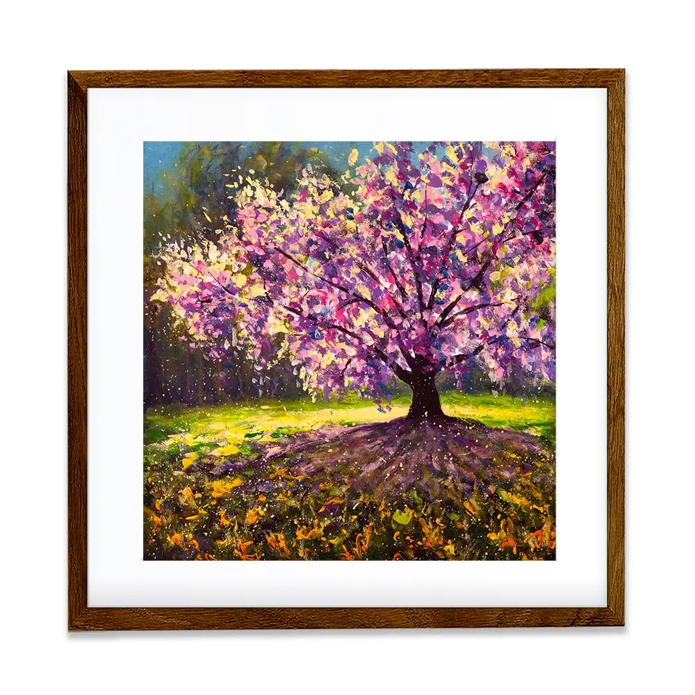 Blooming Tree Square Framed Art Print Blooming Tree Square Framed Art Print wall art product Valery Rybakow / Shutterstock