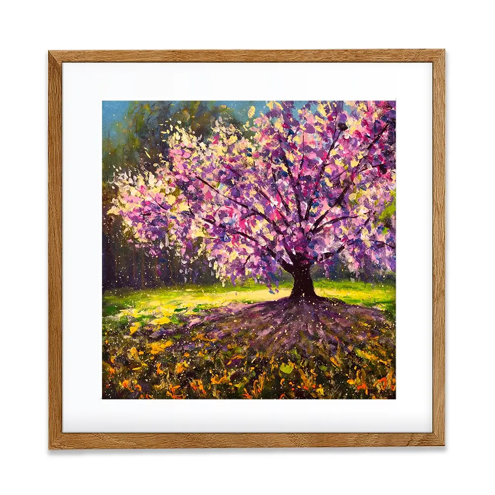 Blooming Tree Square Framed Art Print Blooming Tree Square Framed Art Print wall art product Valery Rybakow / Shutterstock