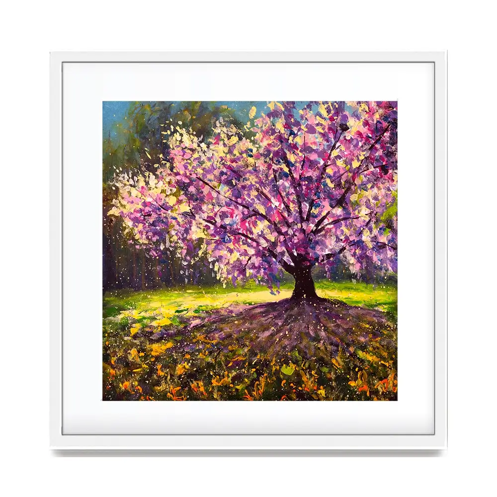 Blooming Tree Square Framed Art Print Blooming Tree Square Framed Art Print wall art product Valery Rybakow / Shutterstock