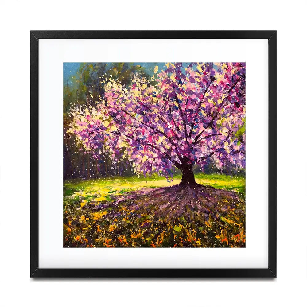 Blooming Tree Square Framed Art Print Blooming Tree Square Framed Art Print wall art product Valery Rybakow / Shutterstock