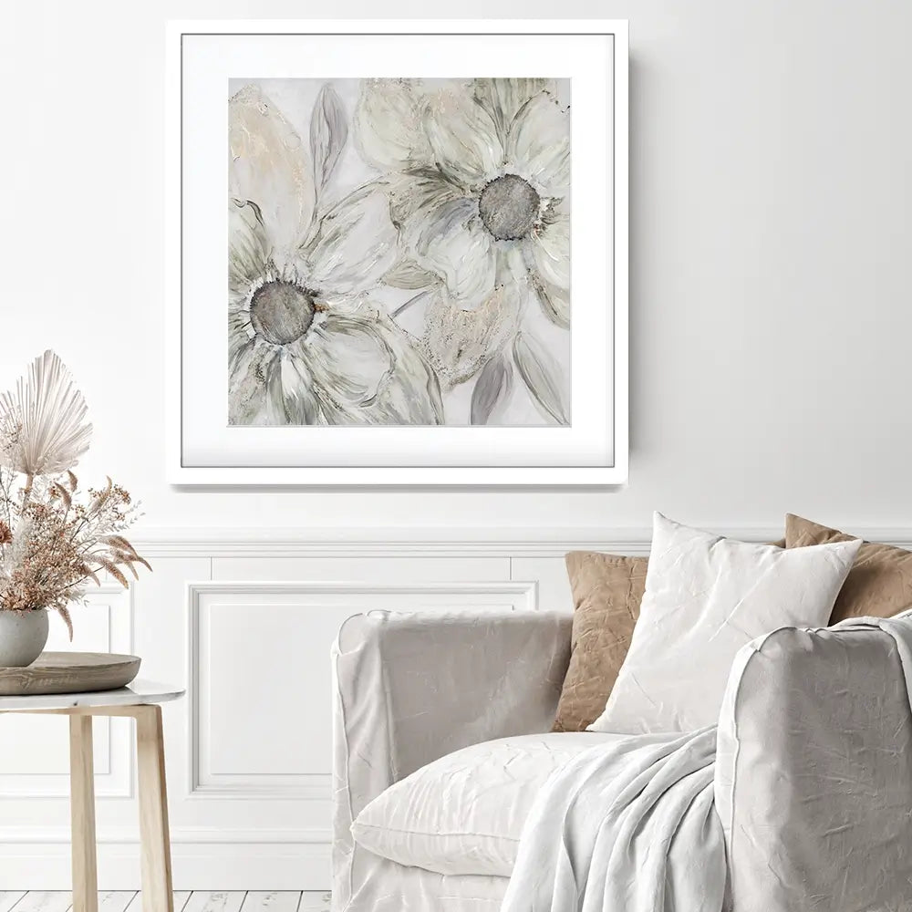 Blossom Blush Square Framed Art Print Blossom Blush Square Framed Art Print wall art product Art Print Shop
