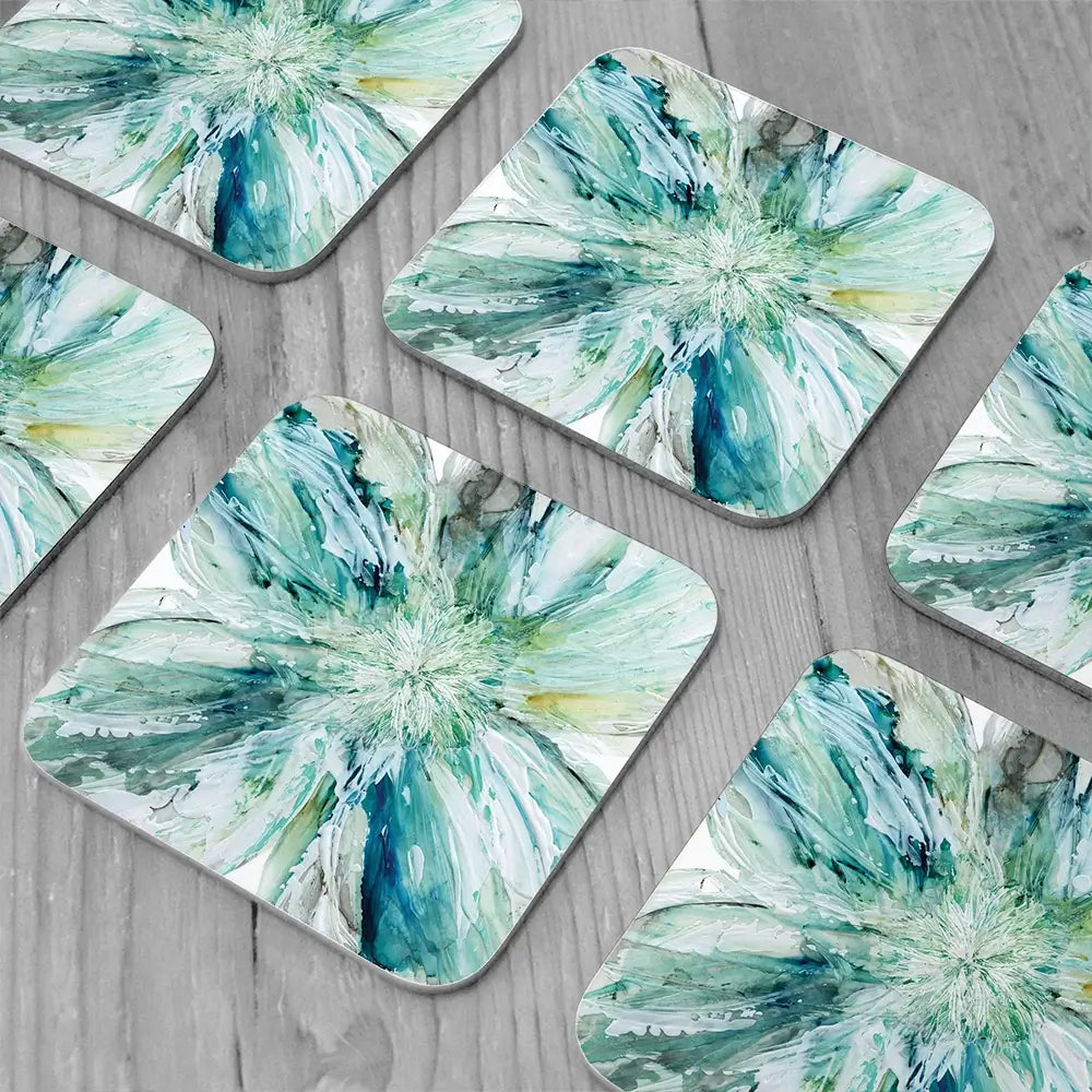 Blossom Burst Coaster Set Rainbow Soul Tree Coaster Set | Rainbow Soul Tree Art Coasters wall art product Carol Robinson