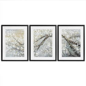 Blossoming In White Framed Art Print Trio Blossoming In White Framed Art Print Trio wall art product Art Print Shop