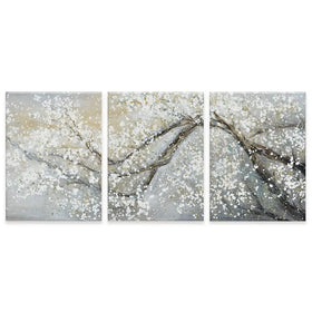 Blossoming In White Trio Canvas Print Blossoming In White Trio Canvas Print wall art product Art Print Shop