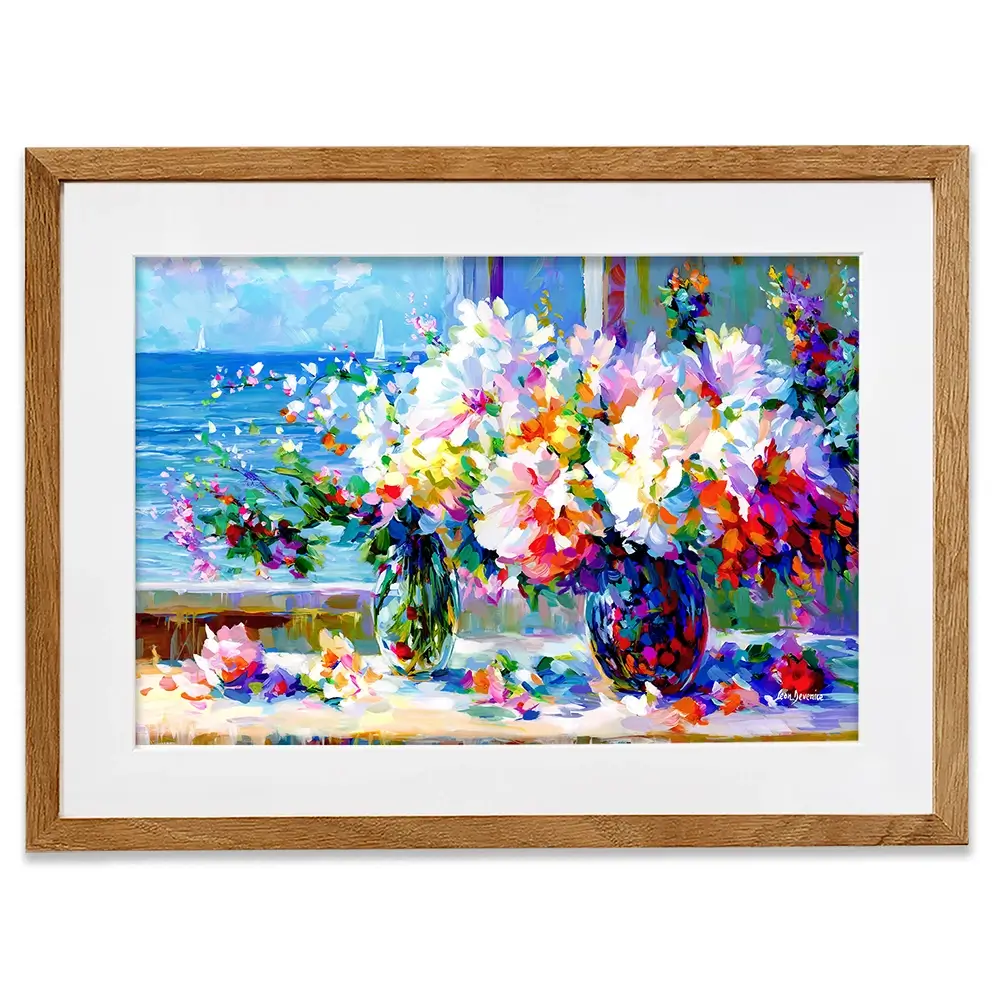 Blossoms By The Sea Framed Art Print Blossoms By The Sea Framed Art Print wall art product Leon Devenice