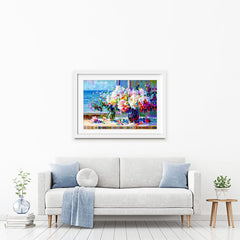 Blossoms By The Sea Framed Art Print wall art product Leon Devenice