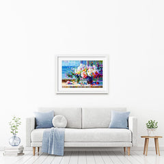Blossoms By The Sea Framed Art Print wall art product Leon Devenice