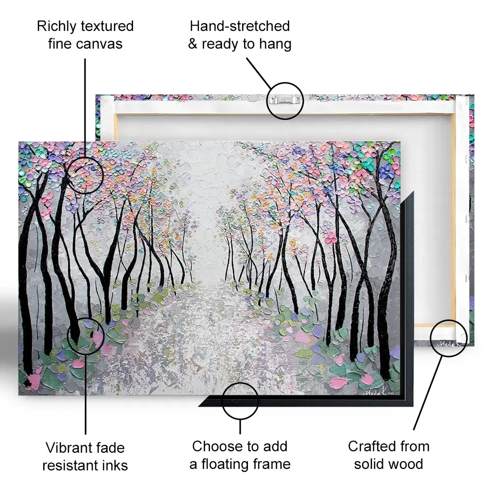 Blossoms In The Breeze Canvas Print Blossoms In The Breeze Canvas Print wall art product Nada Khatib