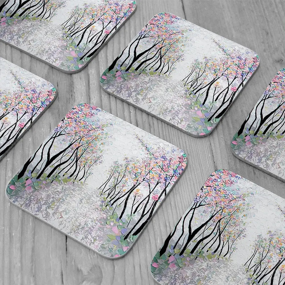 Blossoms In The Breeze Coaster Set Blossoms In The Breeze Coaster Set wall art product Nada Khatib