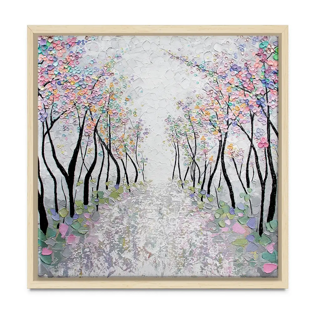 Blossoms In The Breeze Square Canvas Print Blossoms In The Breeze Square Canvas Print wall art product Nada Khatib