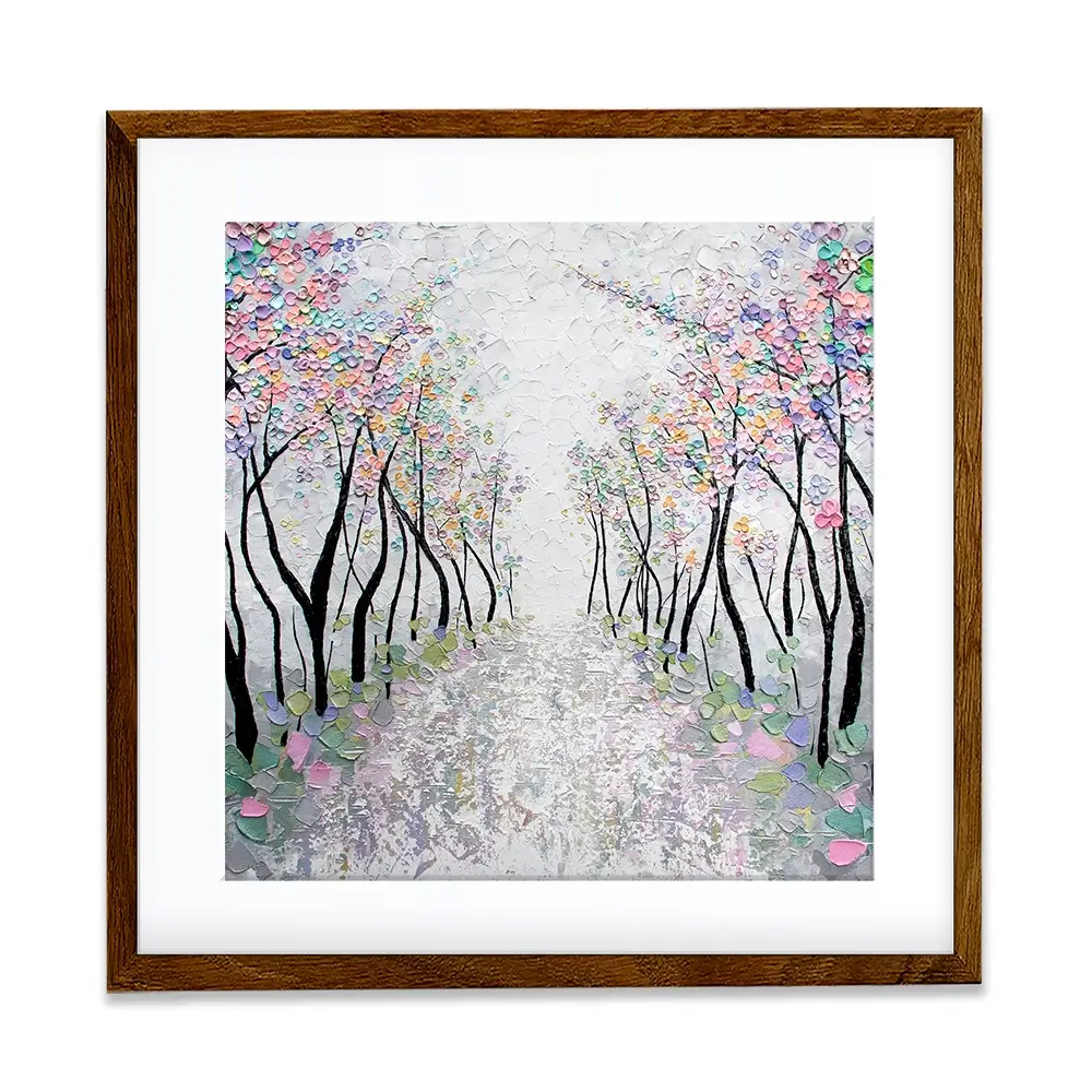 Blossoms In The Breeze Square Framed Art Print Blossoms In The Breeze Square Framed Art Print wall art product Nada Khatib
