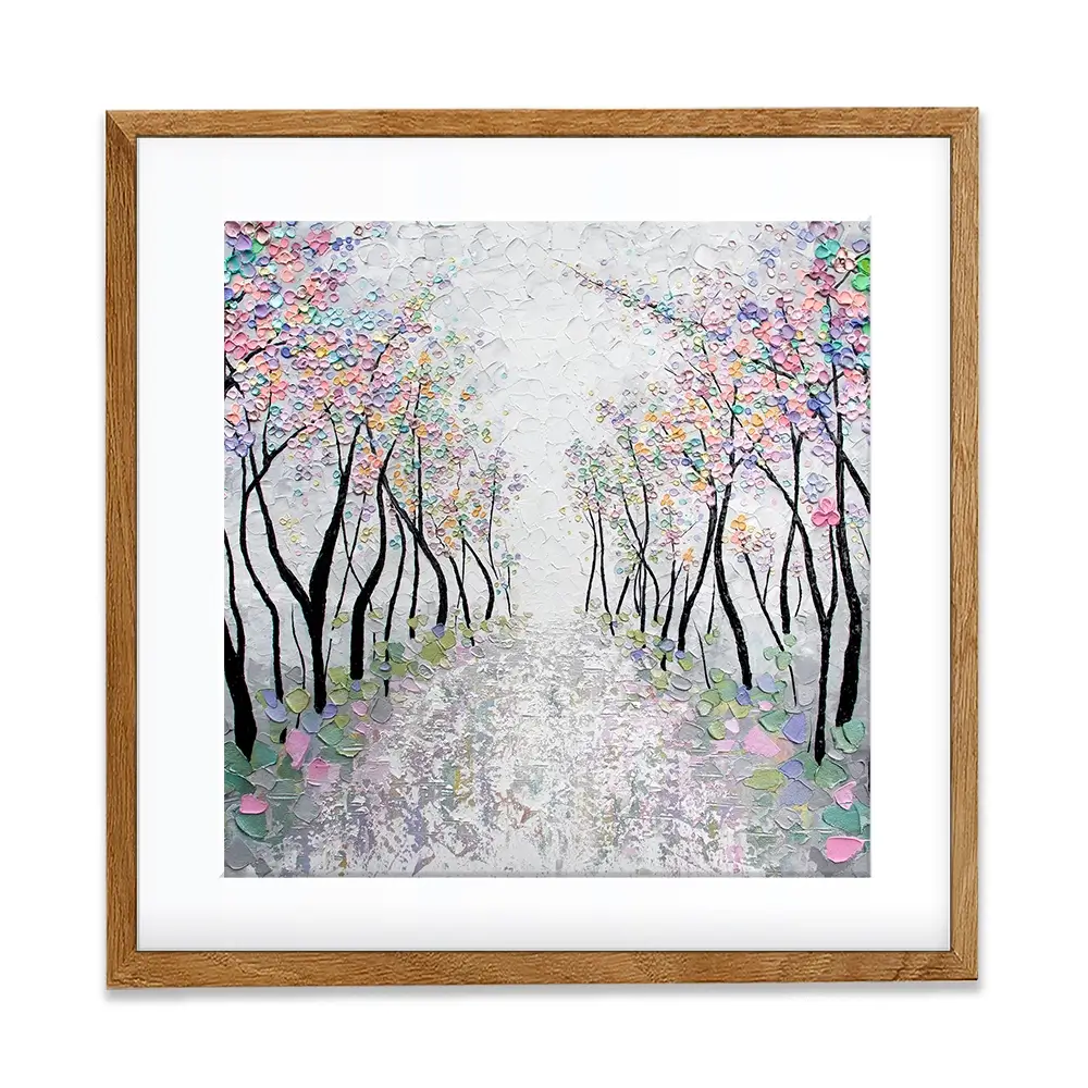 Blossoms In The Breeze Square Framed Art Print Blossoms In The Breeze Square Framed Art Print wall art product Nada Khatib