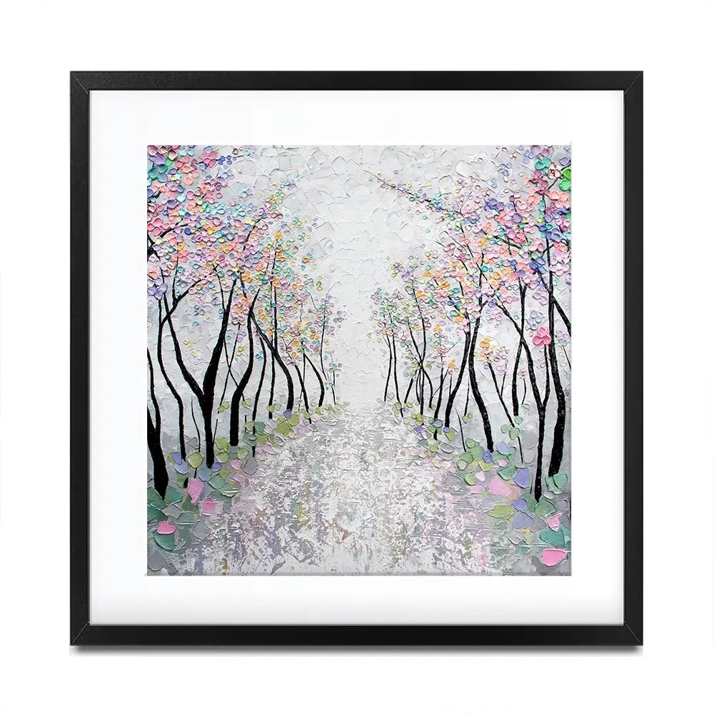 Blossoms In The Breeze Square Framed Art Print Blossoms In The Breeze Square Framed Art Print wall art product Nada Khatib