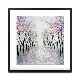 Blossoms In The Breeze Square Framed Art Print Blossoms In The Breeze Square Framed Art Print wall art product Nada Khatib