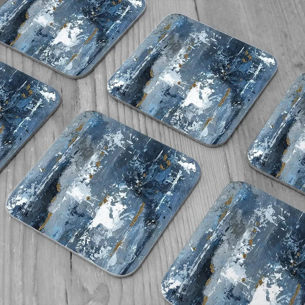 Blue Abstraction Coaster Set Blue Abstraction Coaster Set wall art product Svetlana Aleynikova