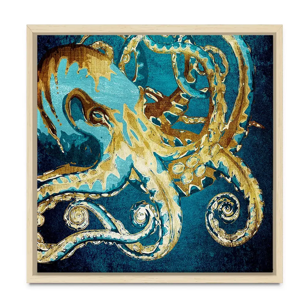 Blue And Gold Octopus Canvas Print Blue And Gold Octopus Canvas Print wall art product officeBBstudio / Shutterstock