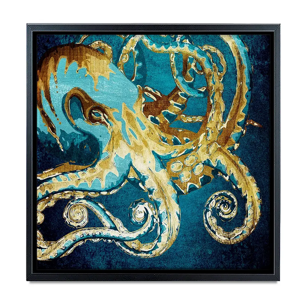 Blue And Gold Octopus Canvas Print Blue And Gold Octopus Canvas Print wall art product officeBBstudio / Shutterstock