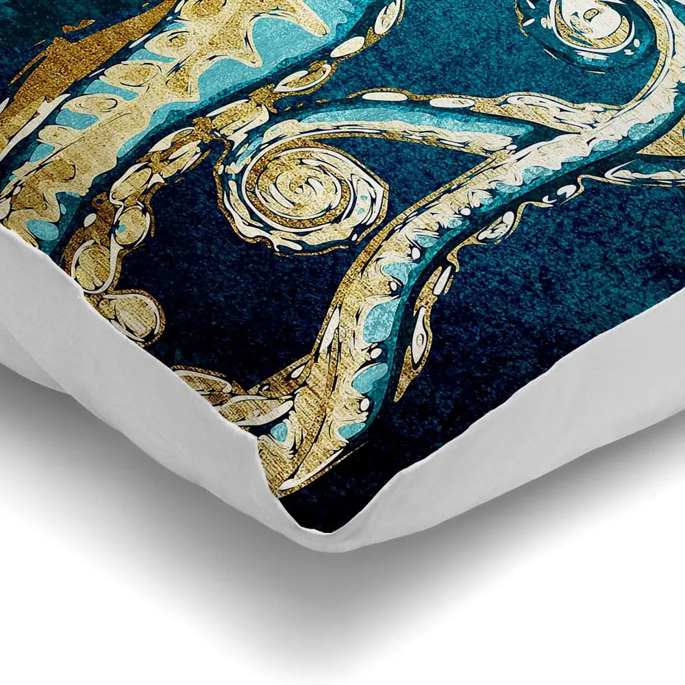 Blue And Gold Octopus Cushion Blue And Gold Octopus Cushion wall art product officeBBstudio / Shutterstock