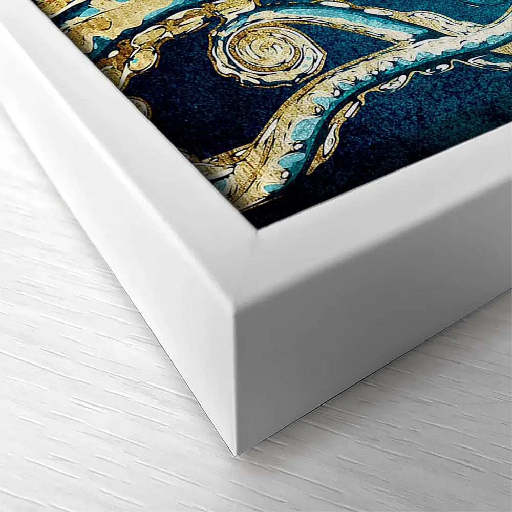 Blue And Gold Octopus Oversized Square Canvas Print Blue And Gold Octopus Oversized Square Canvas Print wall art product officeBBstudio / Shutterstock