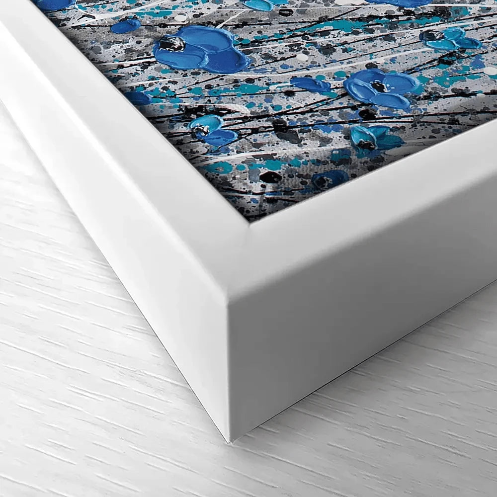 Blue And Grey Meadow Canvas Print Blue And Grey Meadow Canvas Print wall art product Olga Tkachyk