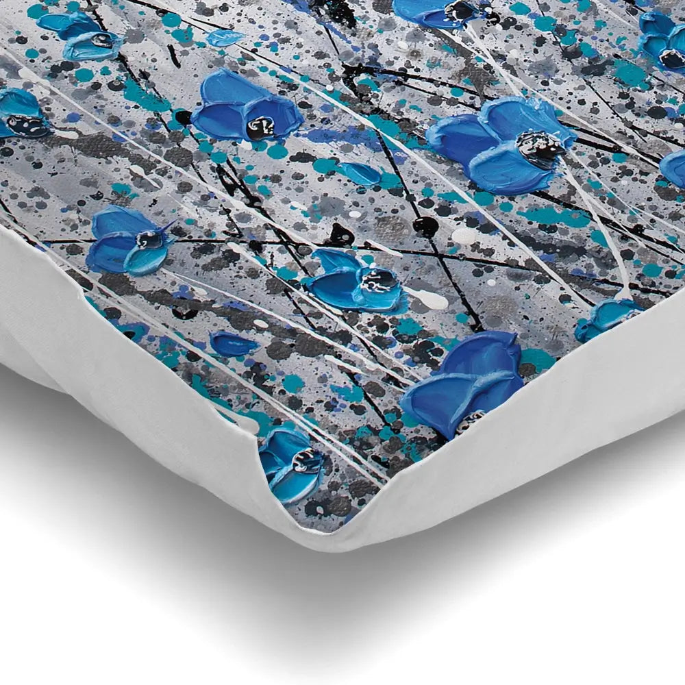 Blue And Grey Meadow Cushion Blue And Grey Meadow Cushion wall art product Olga Tkachyk