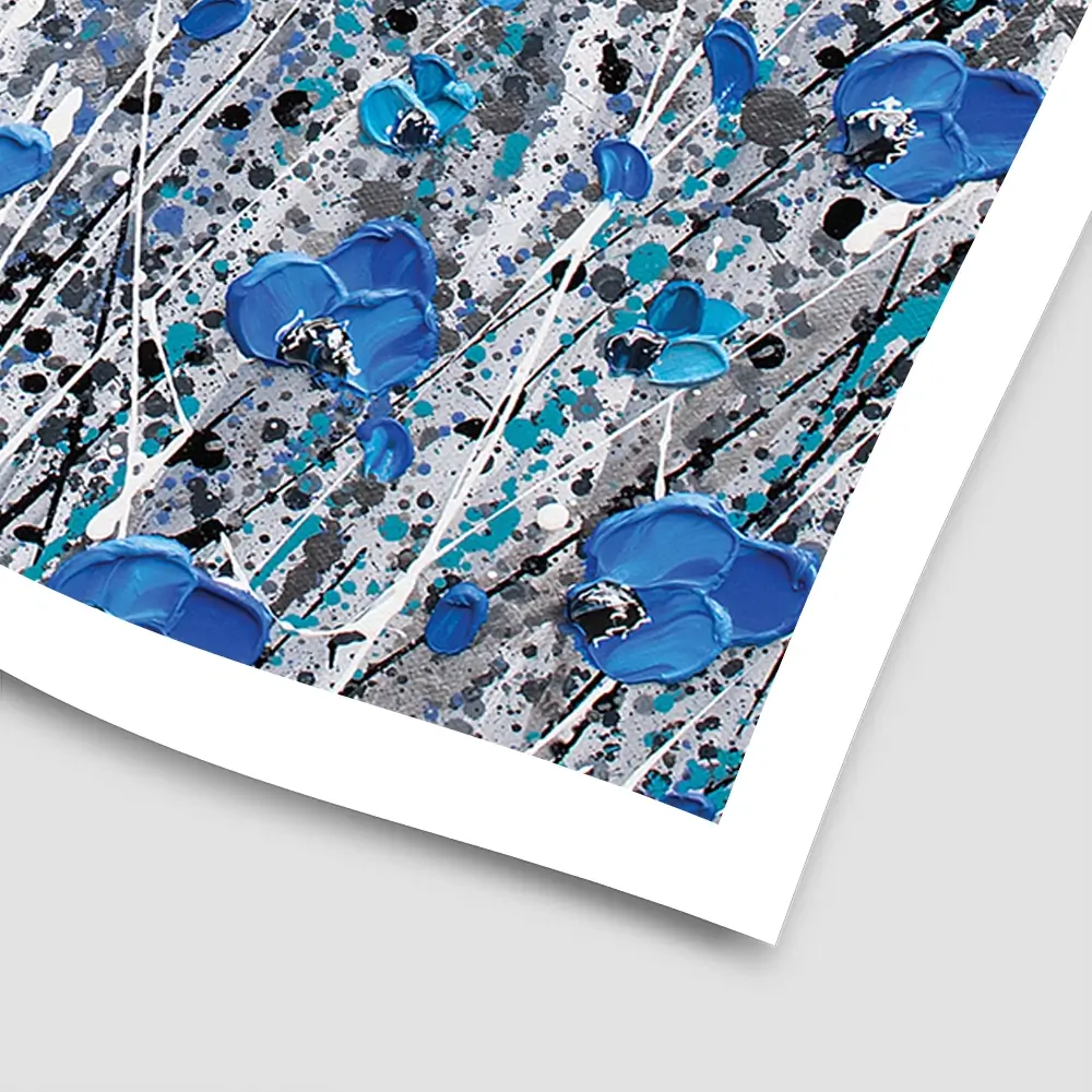 Blue And Grey Meadow Square Art Print Blue And Grey Meadow Square Art Print wall art product Olga Tkachyk