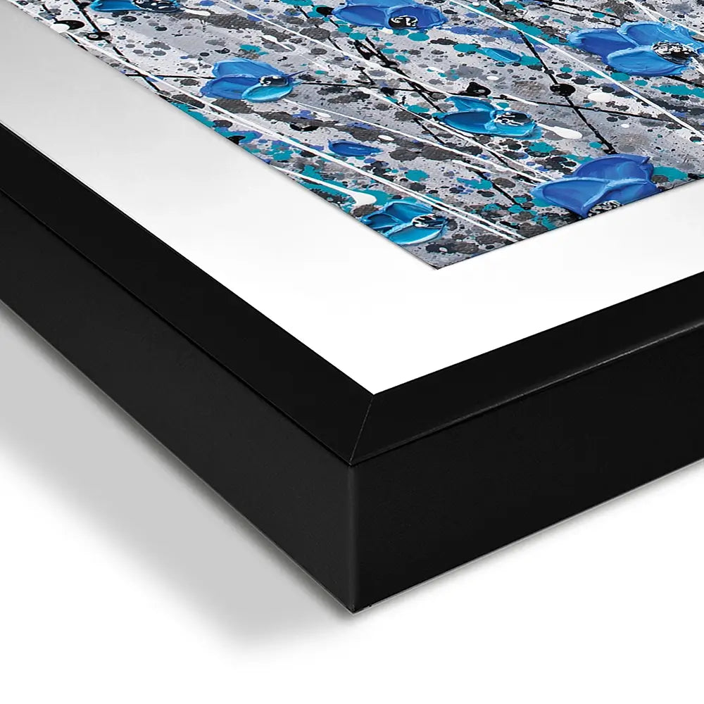 Blue And Grey Meadow Square Framed Art Print Blue And Grey Meadow Square Framed Art Print wall art product Olga Tkachyk