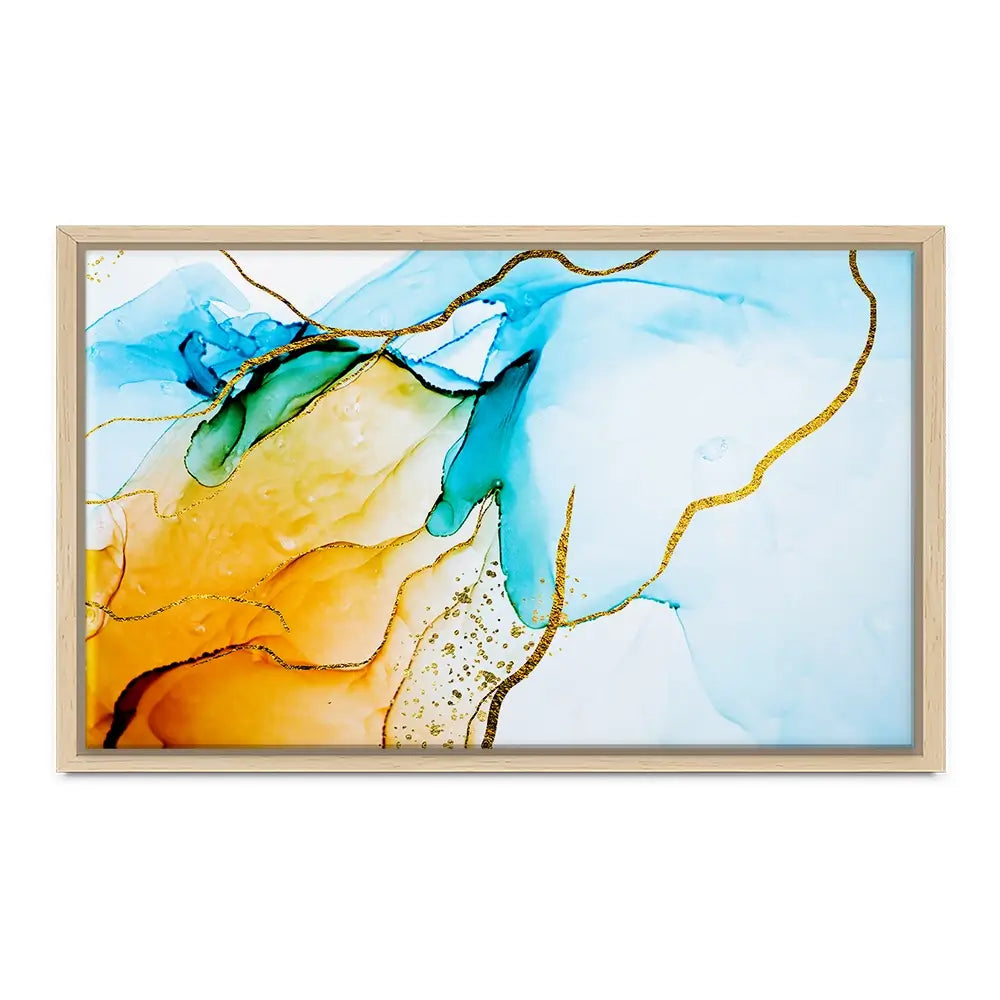 Blue And Orange Abstract Canvas Print Blue And Orange Abstract Canvas Print wall art product CARACOLLA / Shutterstock