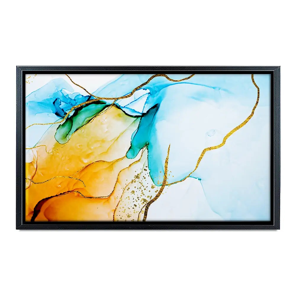 Blue And Orange Abstract Canvas Print Blue And Orange Abstract Canvas Print wall art product CARACOLLA / Shutterstock