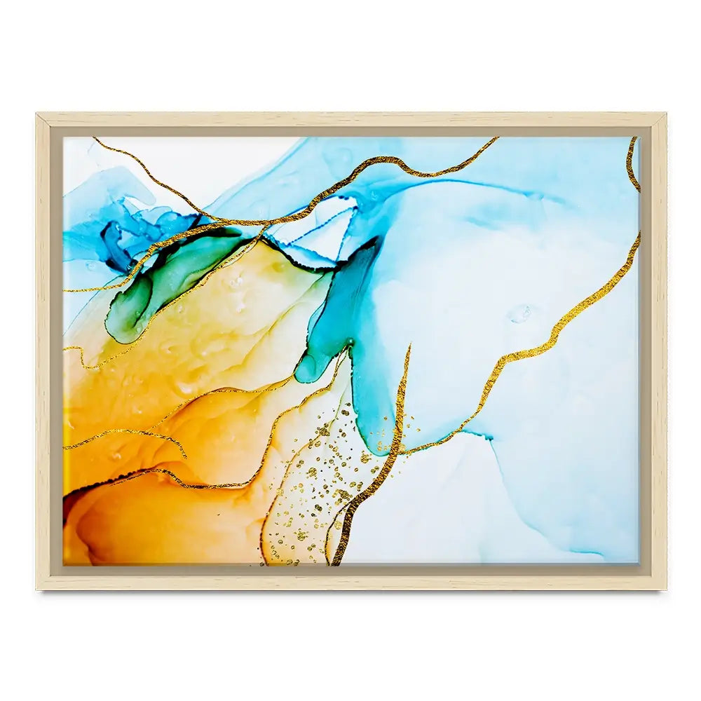 Blue And Orange Abstract Canvas Print Blue And Orange Abstract Canvas Print wall art product CARACOLLA / Shutterstock