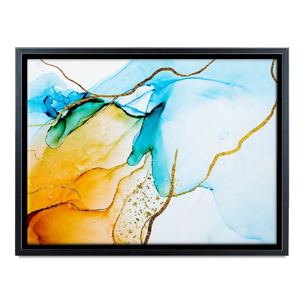 Blue And Orange Abstract Canvas Print Blue And Orange Abstract Canvas Print wall art product CARACOLLA / Shutterstock