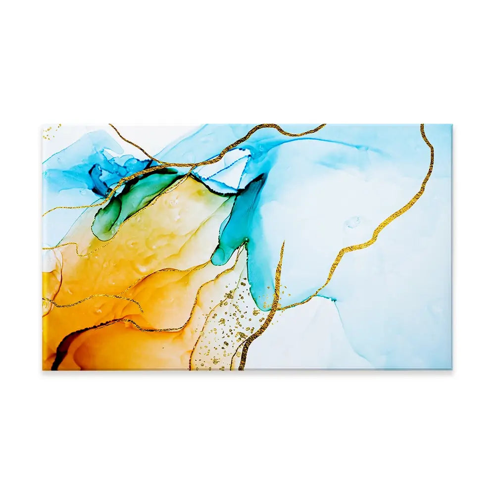 Blue And Orange Abstract Canvas Print Blue And Orange Abstract Canvas Print wall art product CARACOLLA / Shutterstock