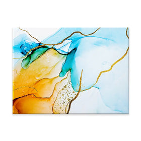 Blue And Orange Abstract Canvas Print Blue And Orange Abstract Canvas Print wall art product CARACOLLA / Shutterstock