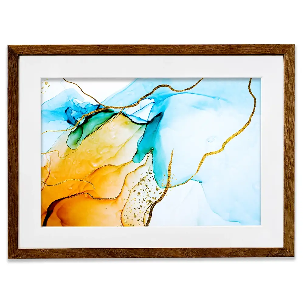Blue And Orange Abstract Framed Art Print Blue And Orange Abstract Framed Art Print wall art product CARACOLLA / Shutterstock