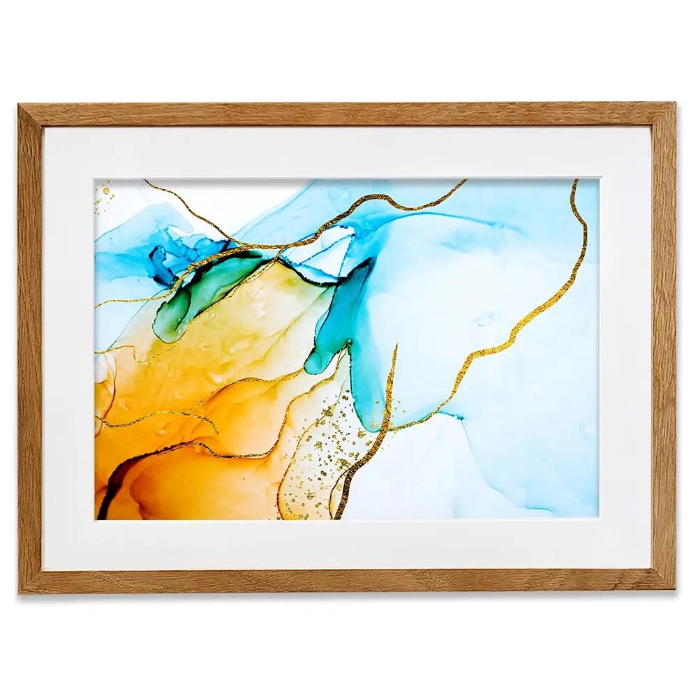 Blue And Orange Abstract Framed Art Print Blue And Orange Abstract Framed Art Print wall art product CARACOLLA / Shutterstock