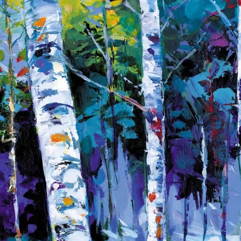 Blue Birches Canvas Print Blue Birches Canvas Print wall art product Leon Devenice