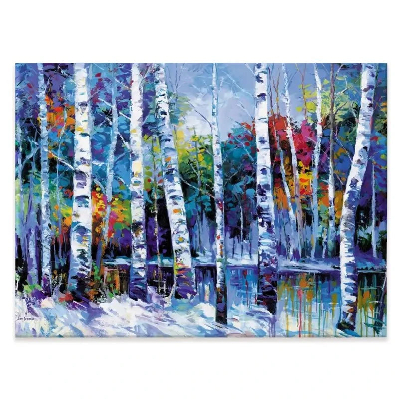 Blue Birches Canvas Print Blue Birches Canvas Print wall art product Leon Devenice