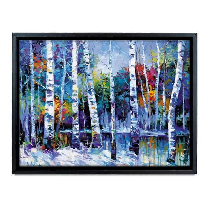 Blue Birches Canvas Print Blue Birches Canvas Print wall art product Leon Devenice