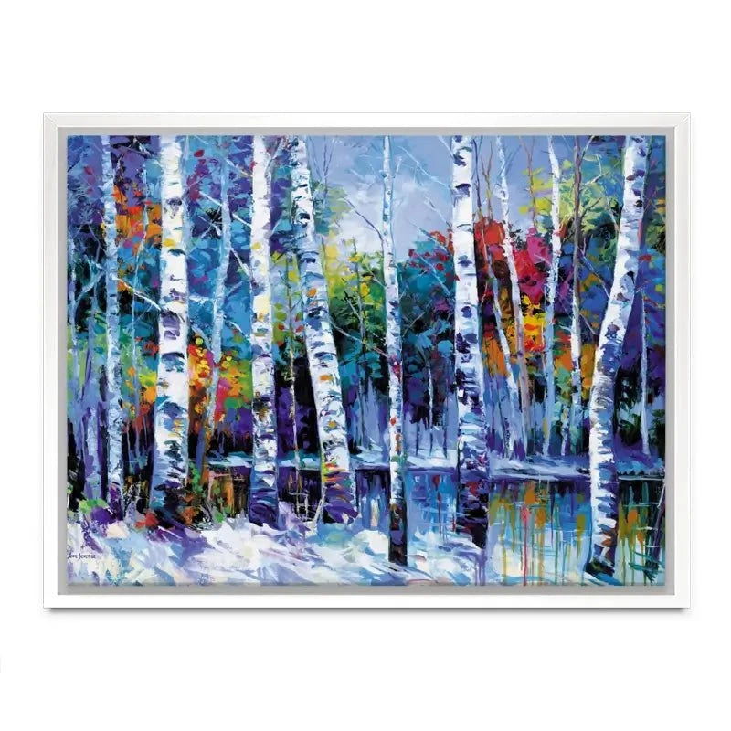 Blue Birches Canvas Print Blue Birches Canvas Print wall art product Leon Devenice