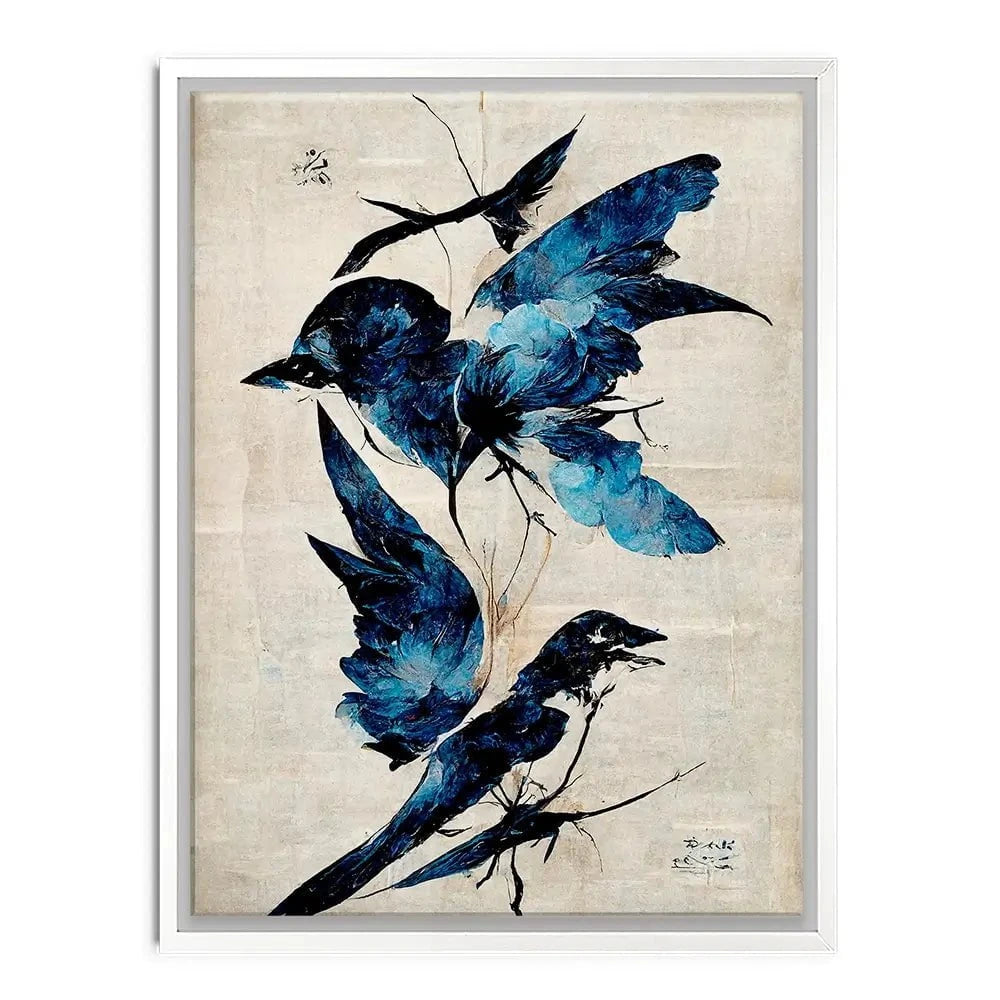 Blue Birds Canvas Print Blue Birds Canvas Print wall art product Treechild