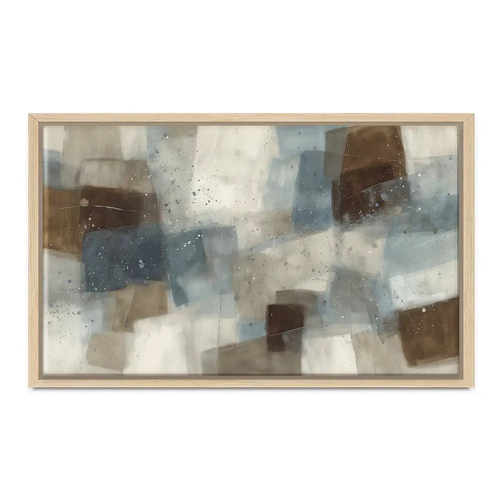 Blue Block Abstract Canvas Print Blue Block Abstract Canvas Print wall art product Chromatic Storm Studio