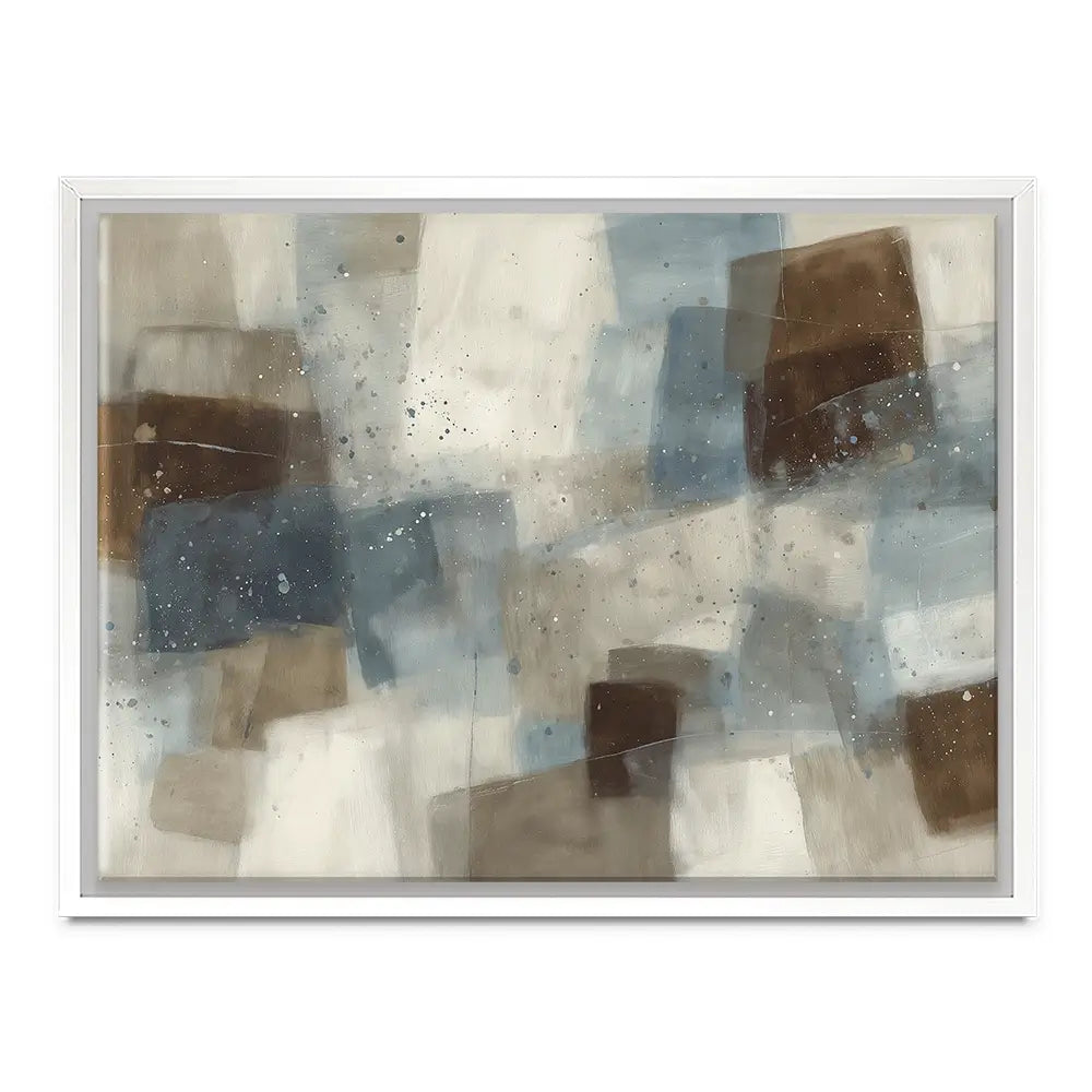 Blue Block Abstract Canvas Print Blue Block Abstract Canvas Print wall art product Chromatic Storm Studio