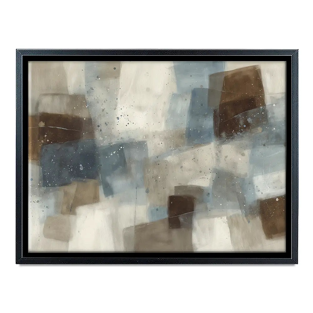 Blue Block Abstract Canvas Print Blue Block Abstract Canvas Print wall art product Chromatic Storm Studio