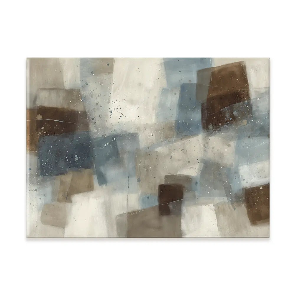 Blue Block Abstract Canvas Print Blue Block Abstract Canvas Print wall art product Chromatic Storm Studio